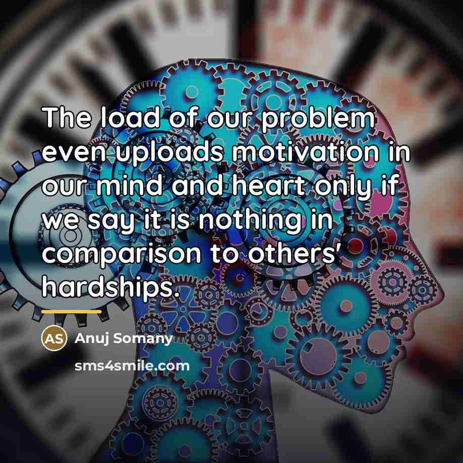 “The load of our problem even uploads motivation in our…” quote by Anuj Somany