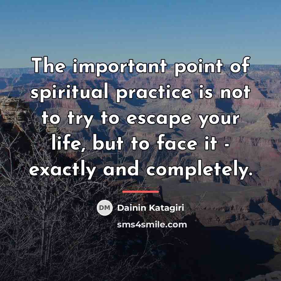 “The important point of spiritual practice is not to try…” quote by Dainin Katagiri