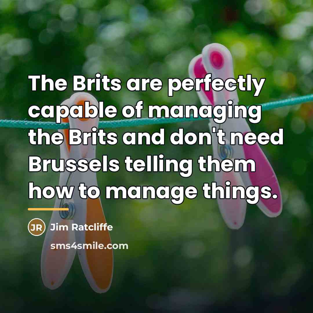 “The Brits are perfectly capable of managing the Brits and…” quote by Jim Ratcliffe