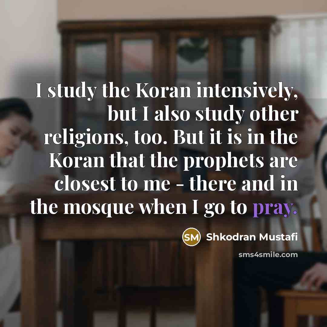 “I study the Koran intensively, but I also study other…” quote by Shkodran Mustafi