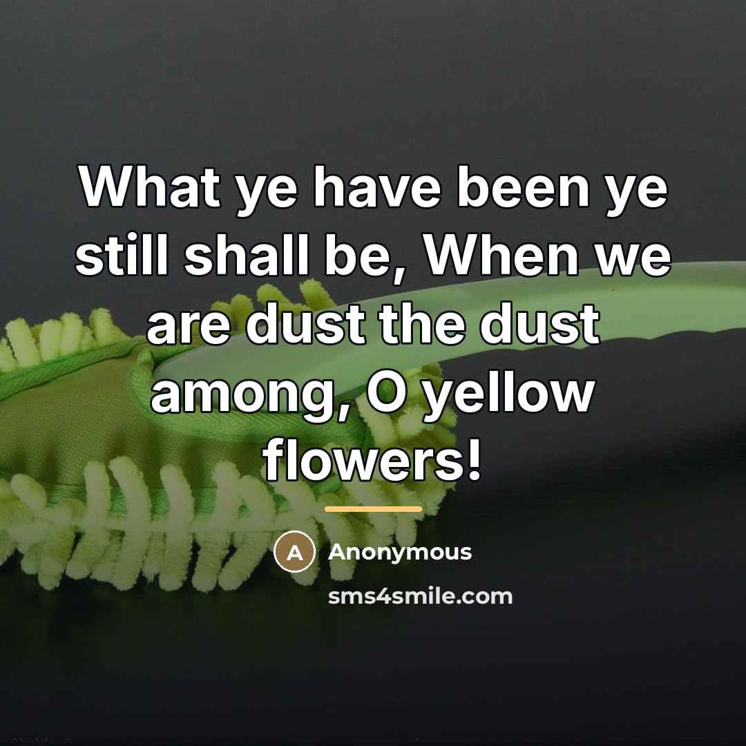 “What ye have been ye still shall be, When we…” quote by Anonymous