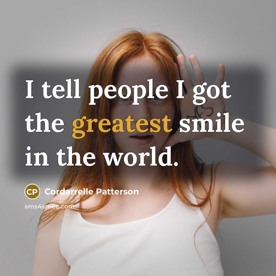 “I tell people I got the greatest smile in the…” quote by Cordarrelle Patterson