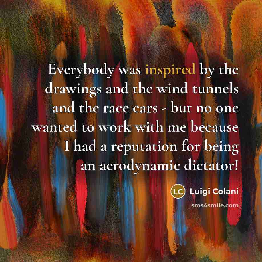“Everybody was inspired by the drawings and the wind tunnels…” quote by Luigi Colani