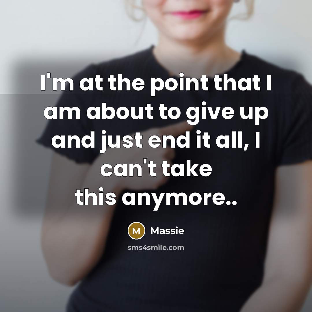 “I'm at the point that I am about to give…” quote by Massie