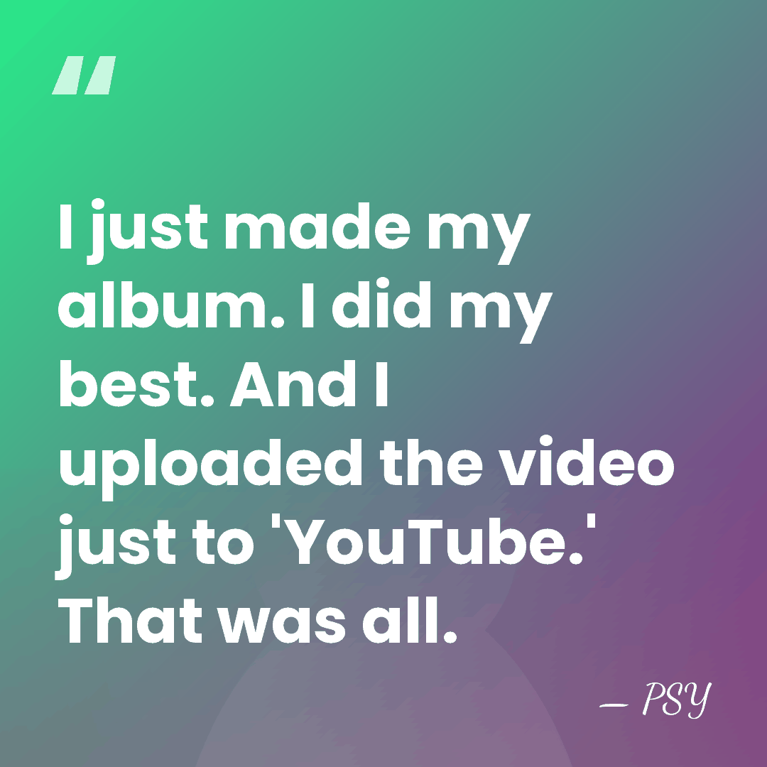I just made my album. I did my best. And I uploaded&hellip; - PSY