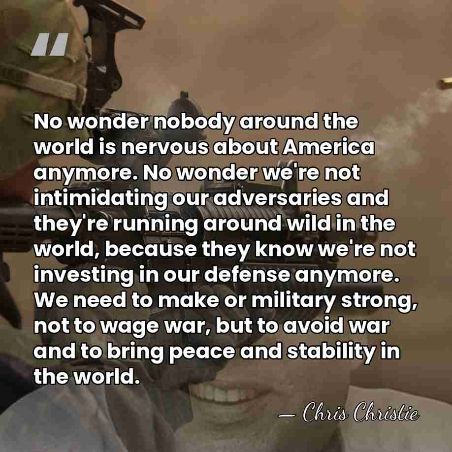 No wonder nobody around the world is nervous about America anymore. No&hellip; - Chris Christie