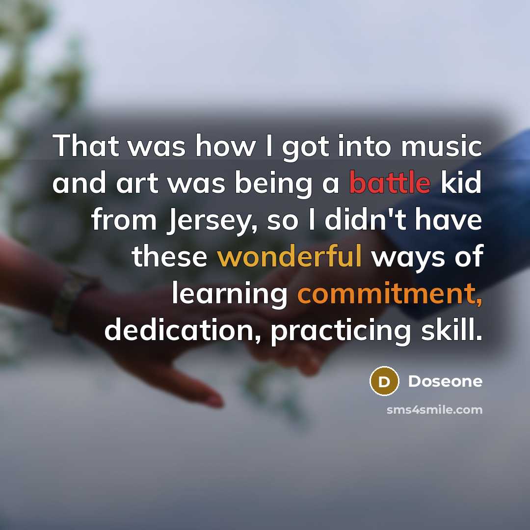 “That was how I got into music and art was…” quote by Doseone