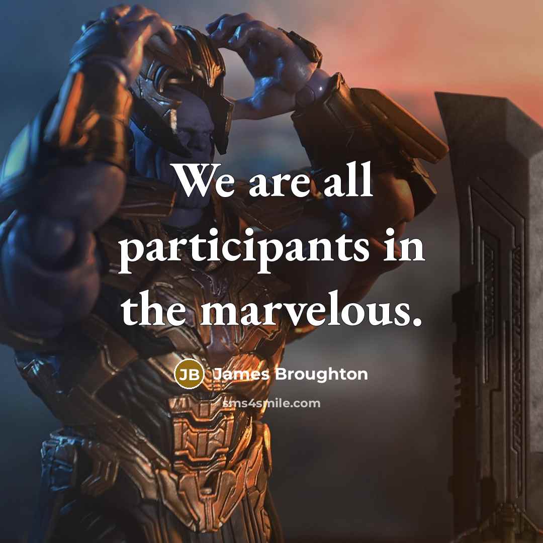 “We are all participants in the marvelous.…” quote by James Broughton