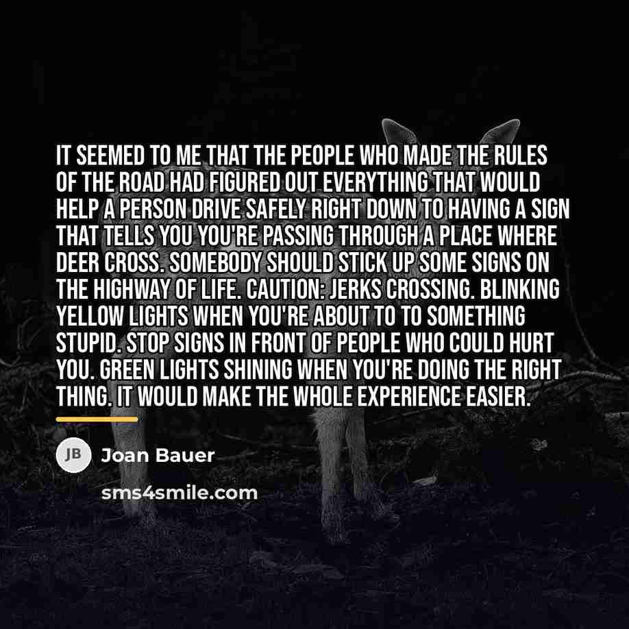 “It seemed to me that the people who made the…” quote by Joan Bauer