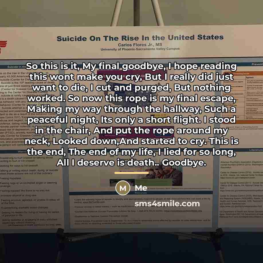 “So this is it, My final goodbye, I hope reading…” quote by Me
