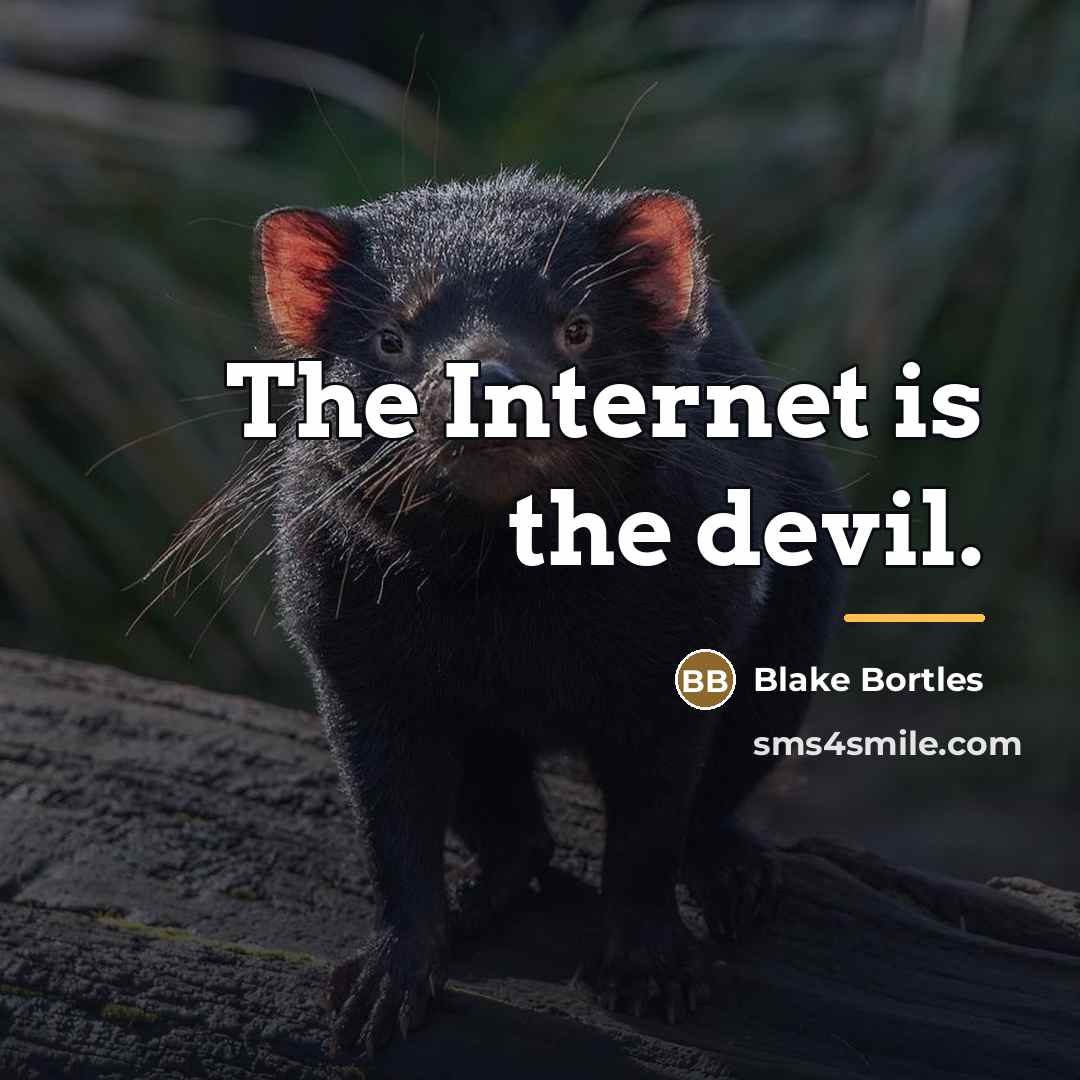 “The Internet is the devil.…” quote by Blake Bortles