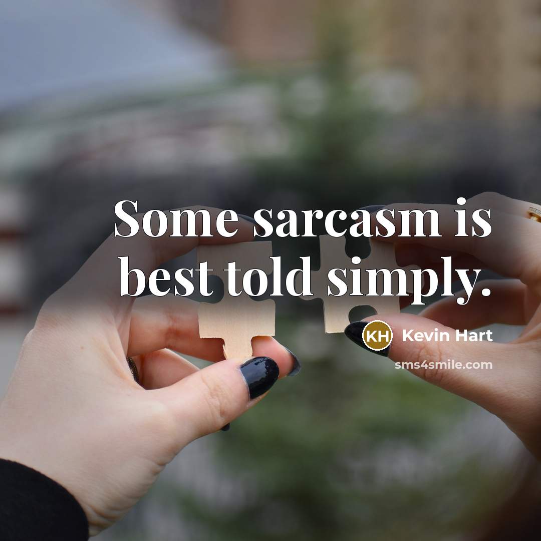 “Some sarcasm is best told simply.…” quote by Kevin Hart
