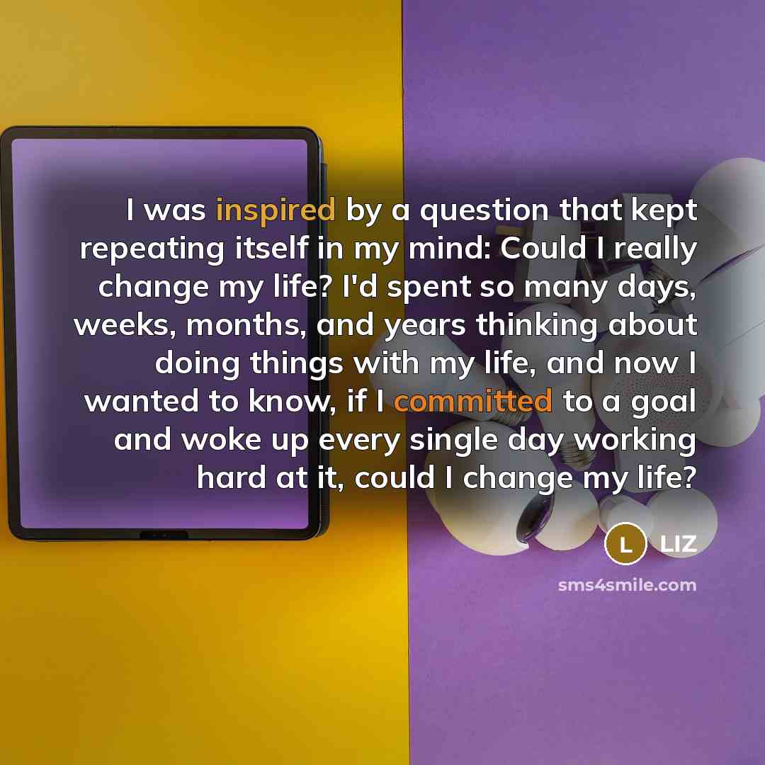 “I was inspired by a question that kept repeating itself…” quote by LIZ