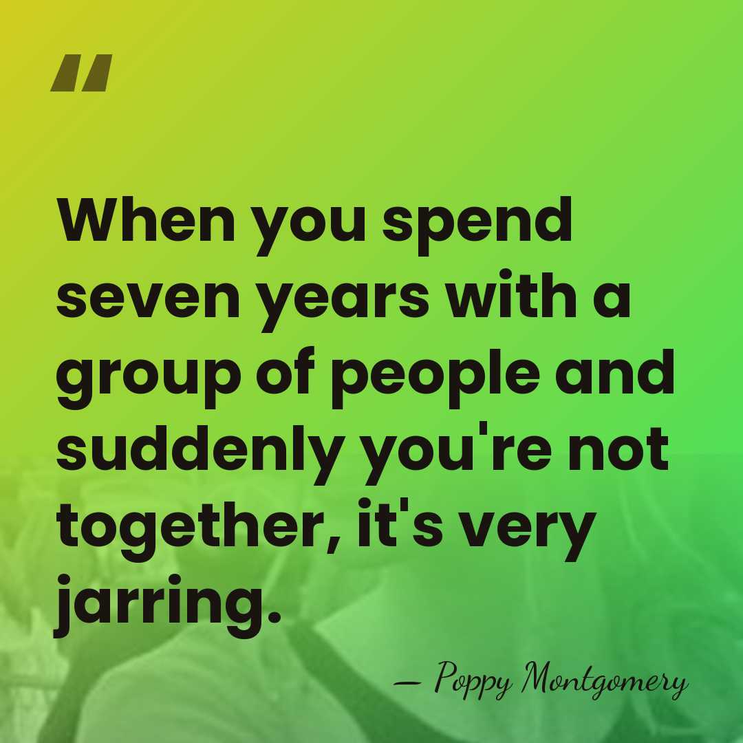 When you spend seven years with a group of people and suddenly&hellip; - Poppy Montgomery