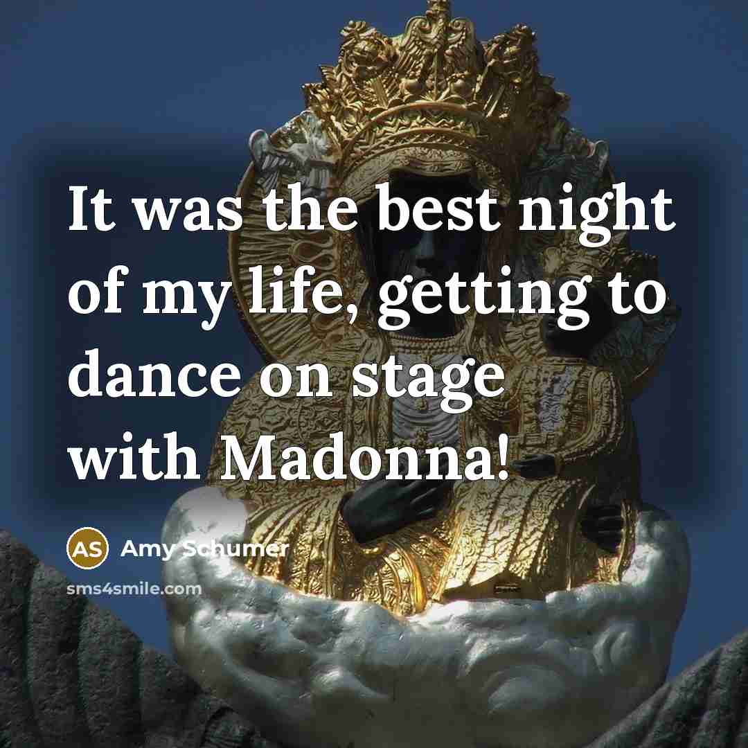 “It was the best night of my life, getting to…” quote by Amy Schumer