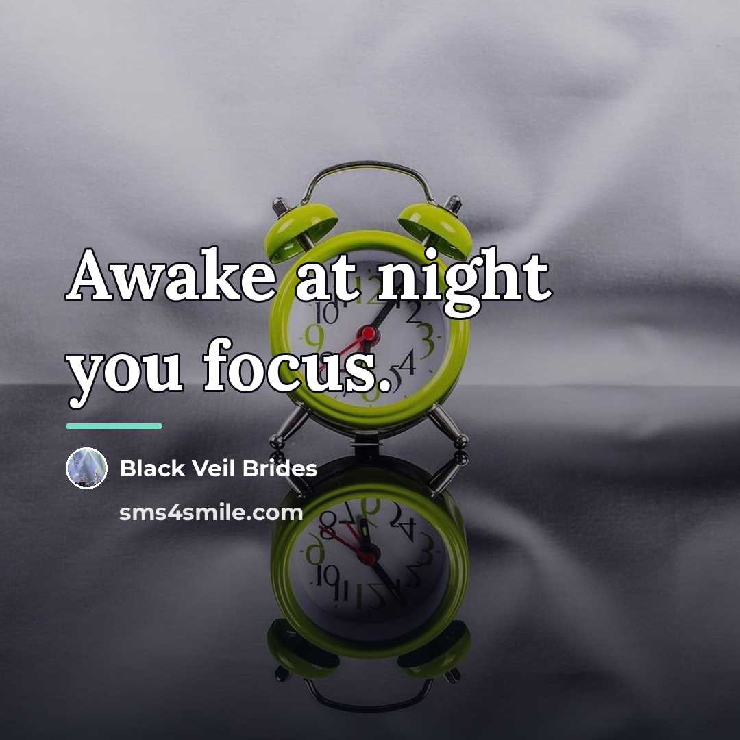 “Awake at night you focus.…” quote by Black Veil Brides