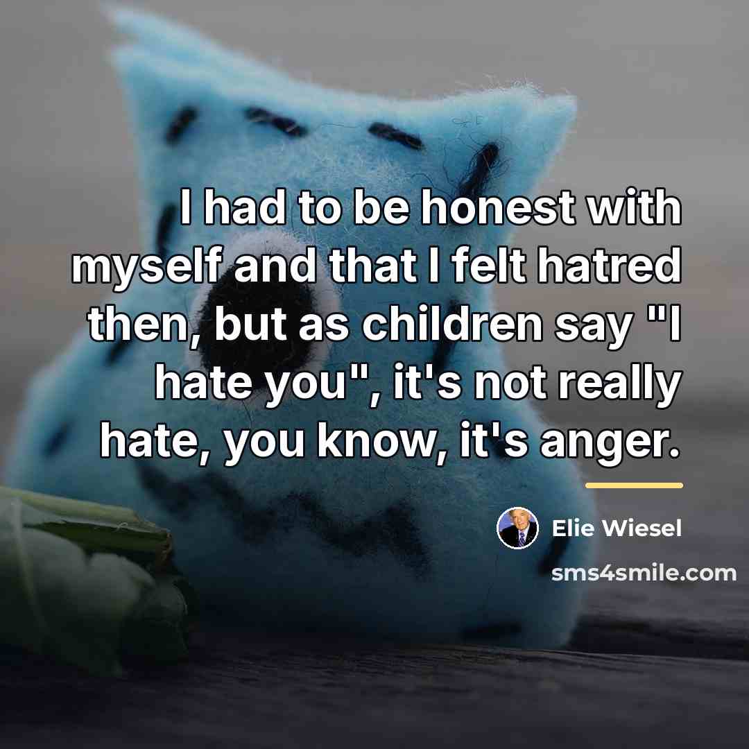 “I had to be honest with myself and that I…” quote by Elie Wiesel