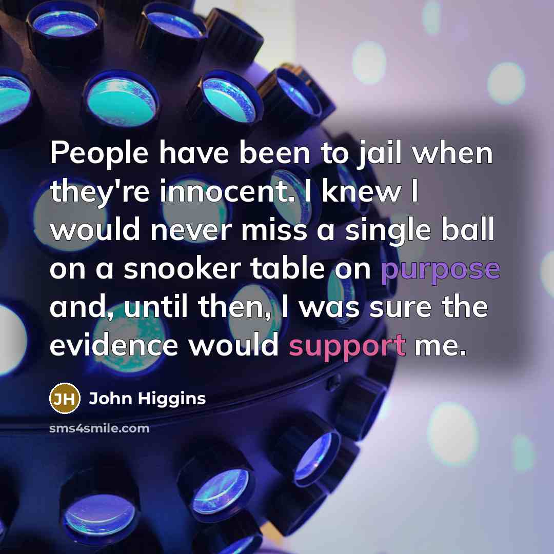 “People have been to jail when they're innocent. I knew…” quote by John Higgins