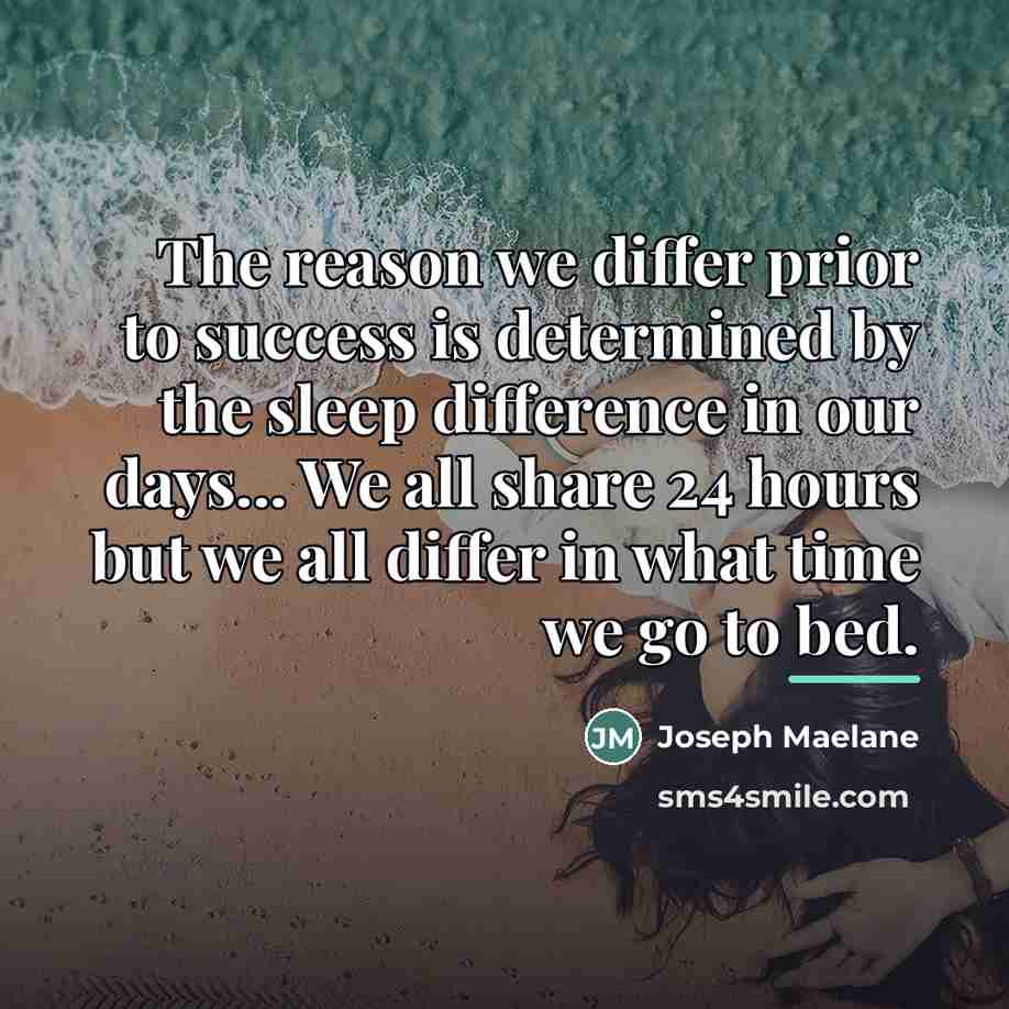 “The reason we differ prior to success is determined by…” quote by Joseph Maelane