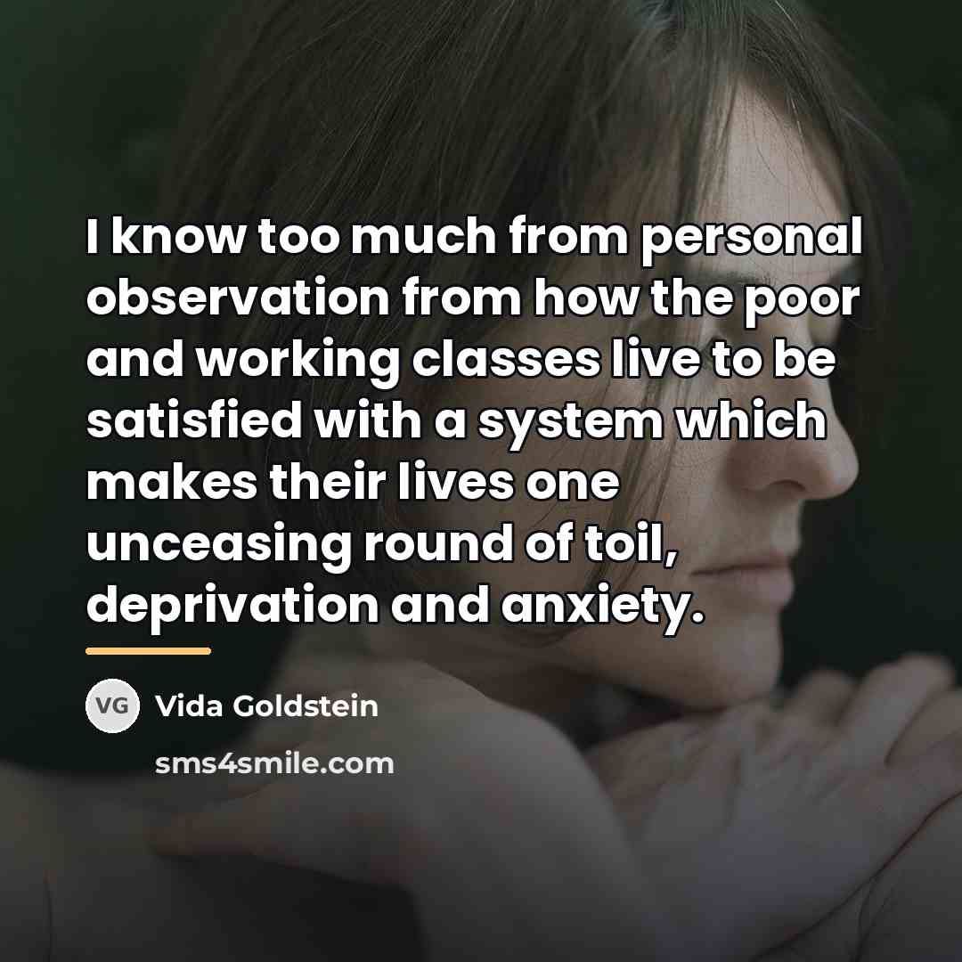 “I know too much from personal observation from how the…” quote by Vida Goldstein