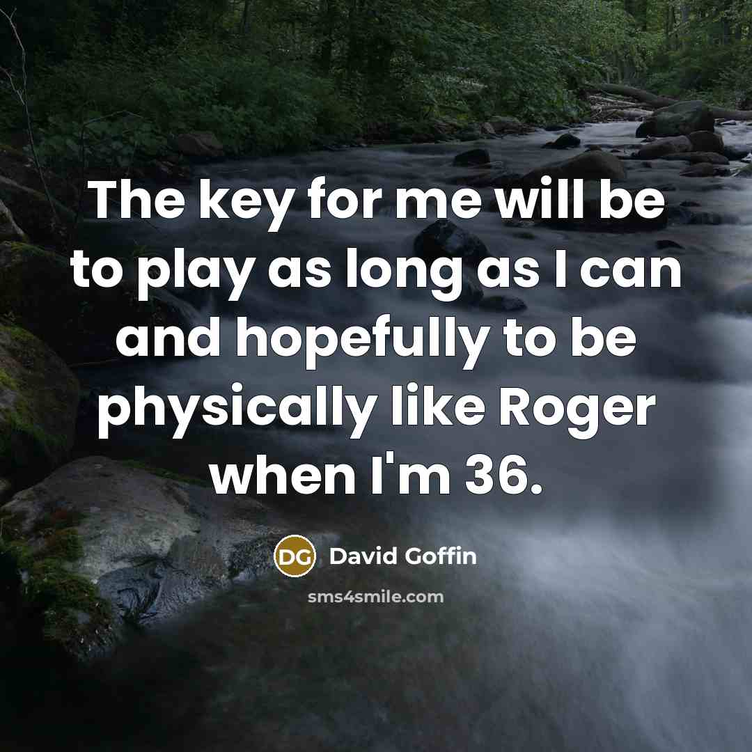 “The key for me will be to play as long…” quote by David Goffin
