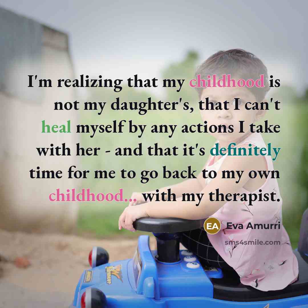 “I'm realizing that my childhood is not my daughter's, that…” quote by Eva Amurri