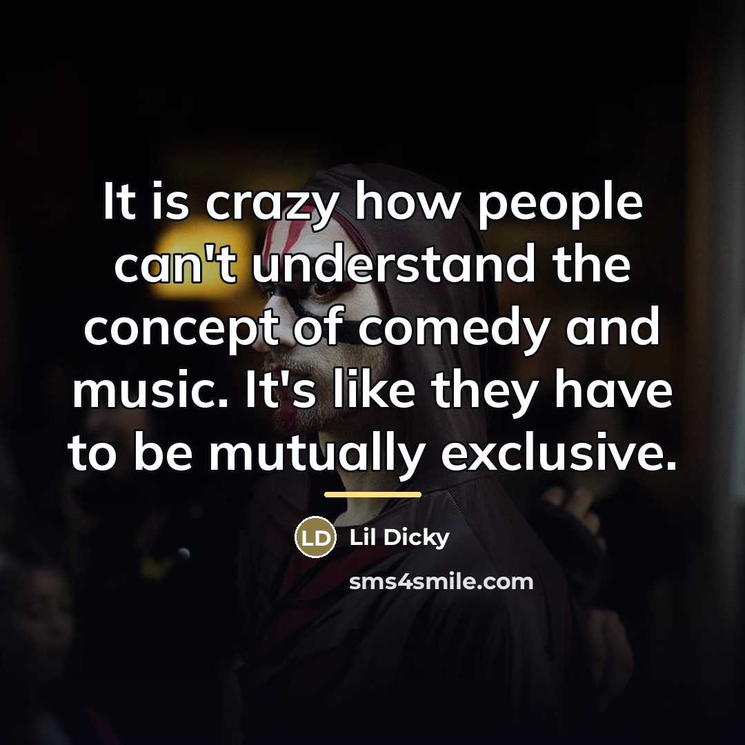 “It is crazy how people can't understand the concept of…” quote by Lil Dicky