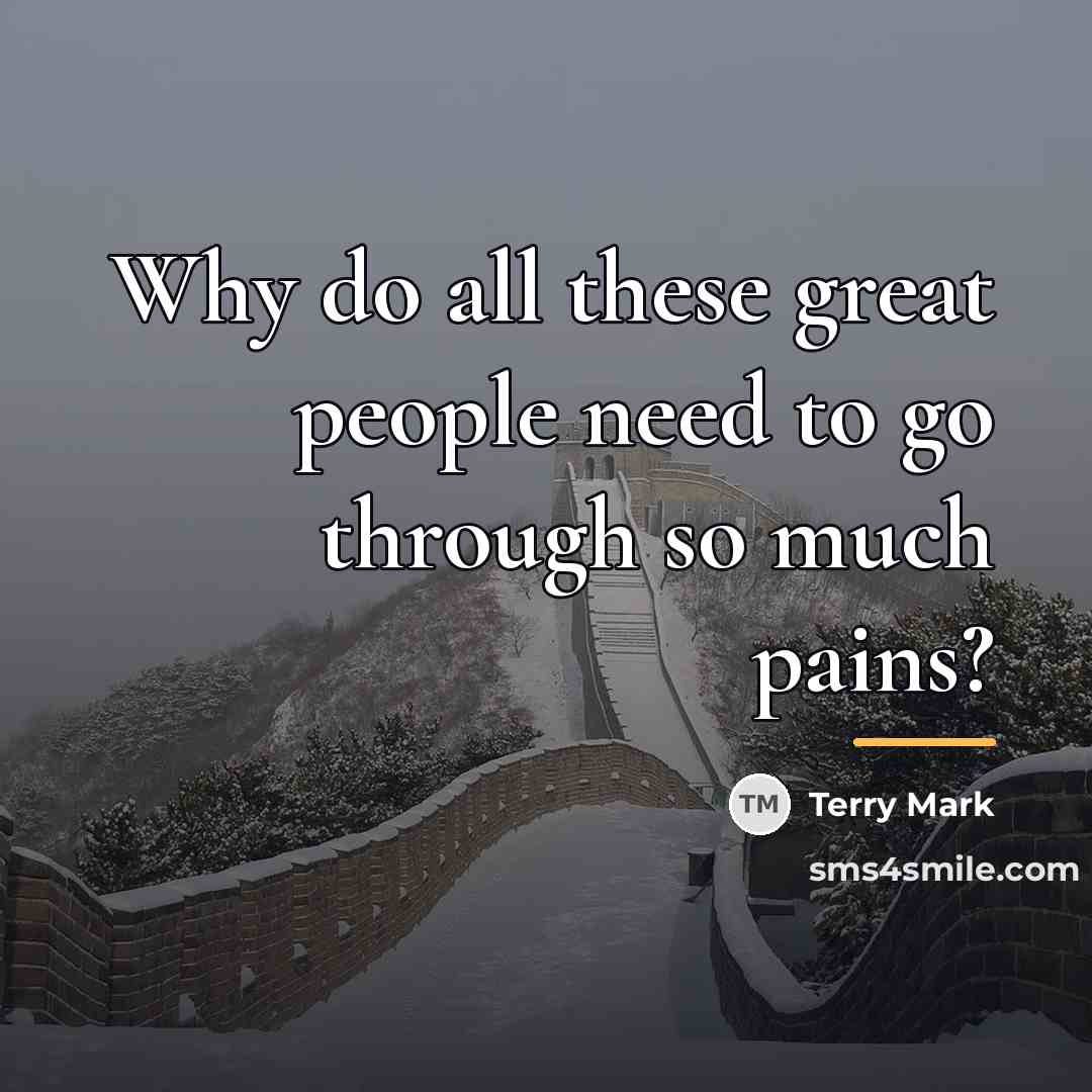 “Why do all these great people need to go through…” quote by Terry Mark