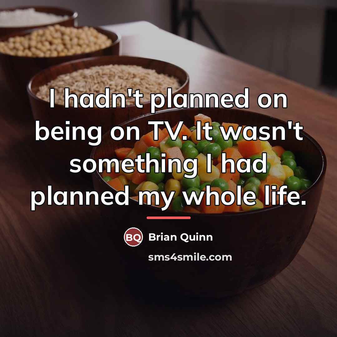 “I hadn't planned on being on TV. It wasn't something…” quote by Brian Quinn