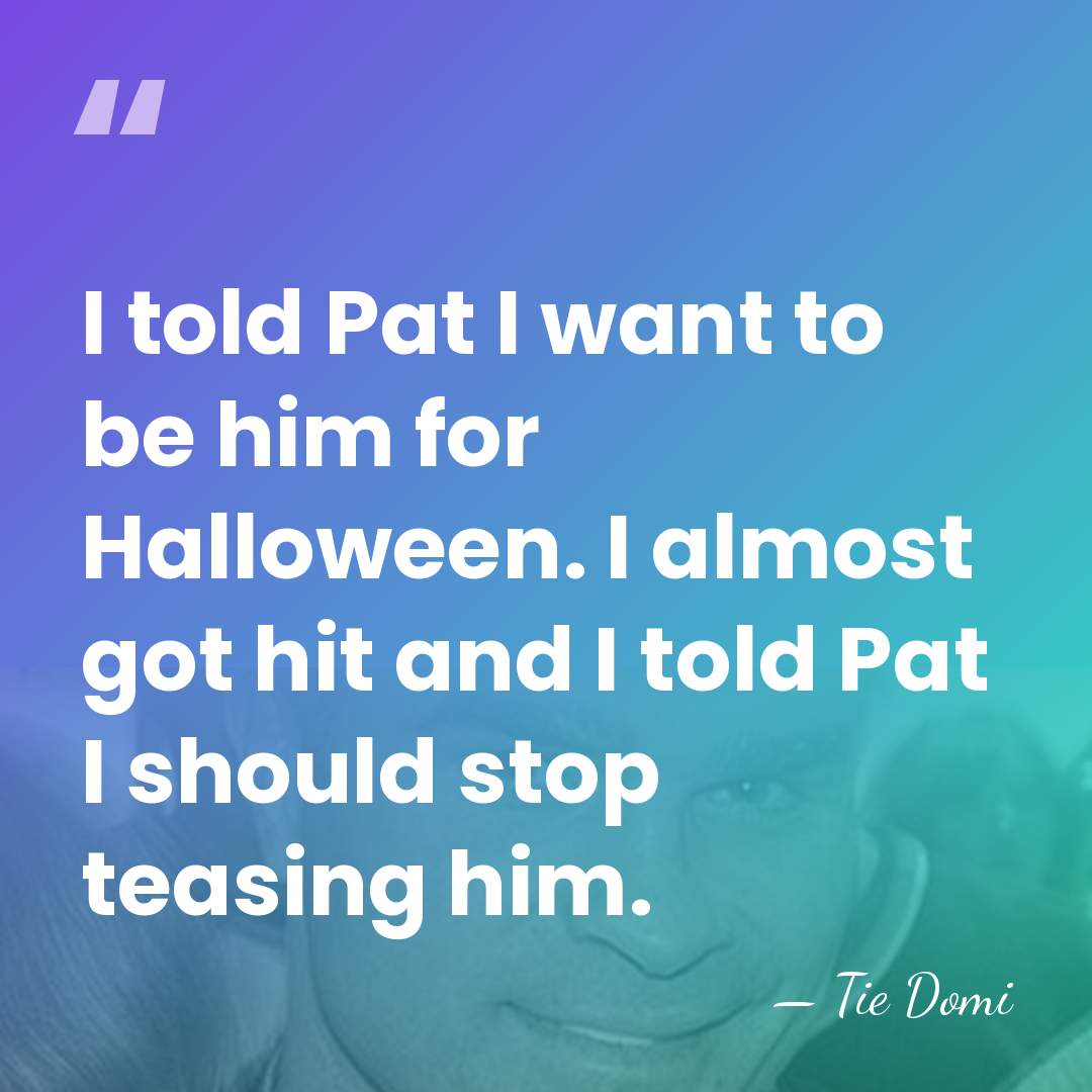 I told Pat I want to be him for Halloween. I almost&hellip; - Tie Domi