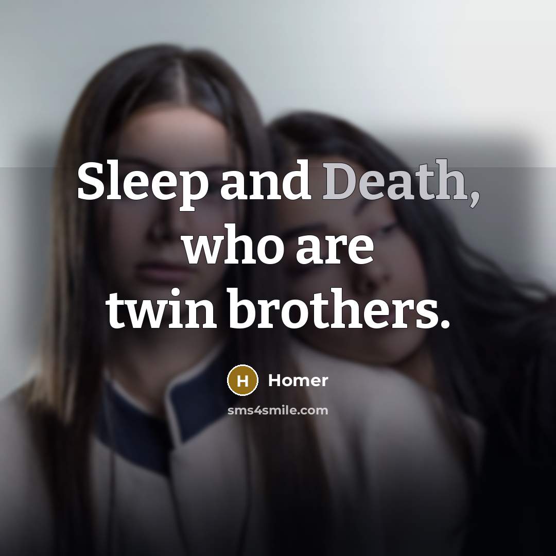 “Sleep and Death, who are twin brothers.…” quote by Homer