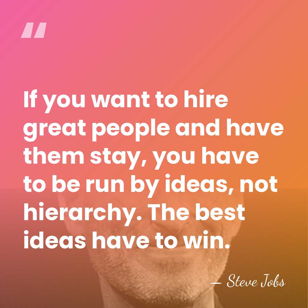 If you want to hire great people and have them stay, you&hellip; - Steve Jobs