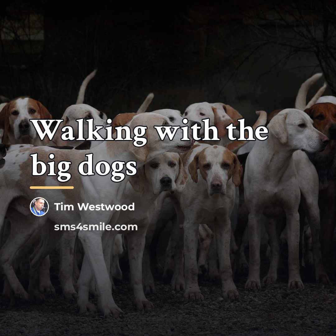 “Walking with the big dogs…” quote by Tim Westwood