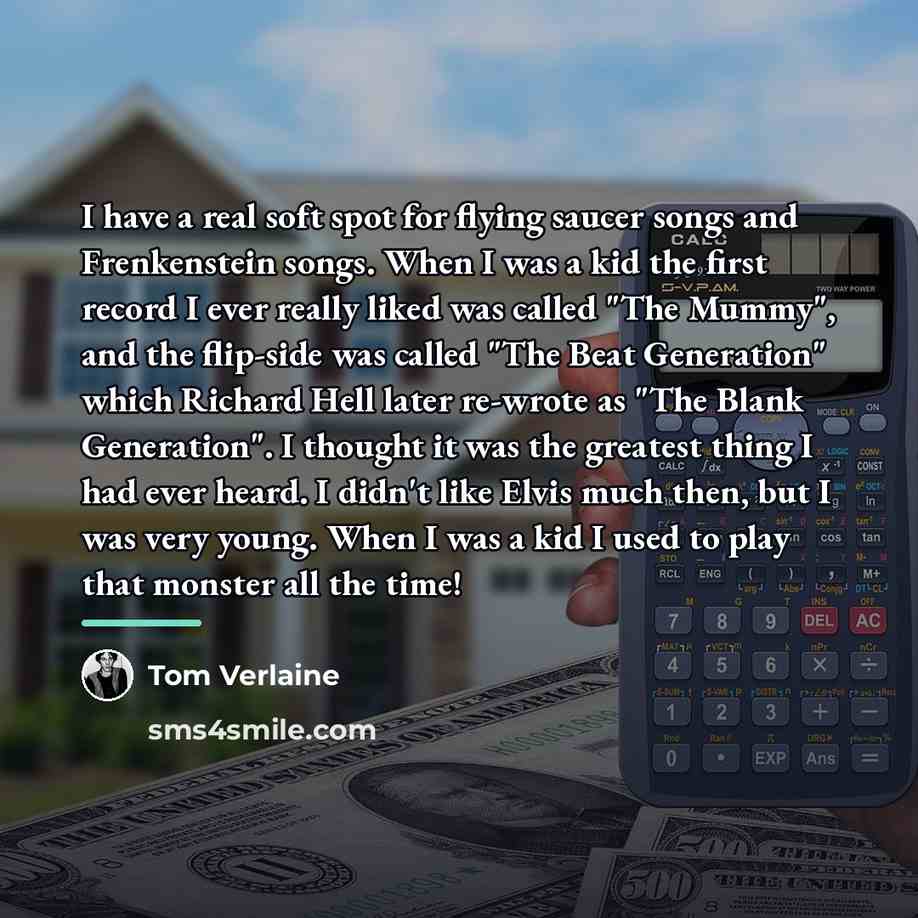 “I have a real soft spot for flying saucer songs…” quote by Tom Verlaine