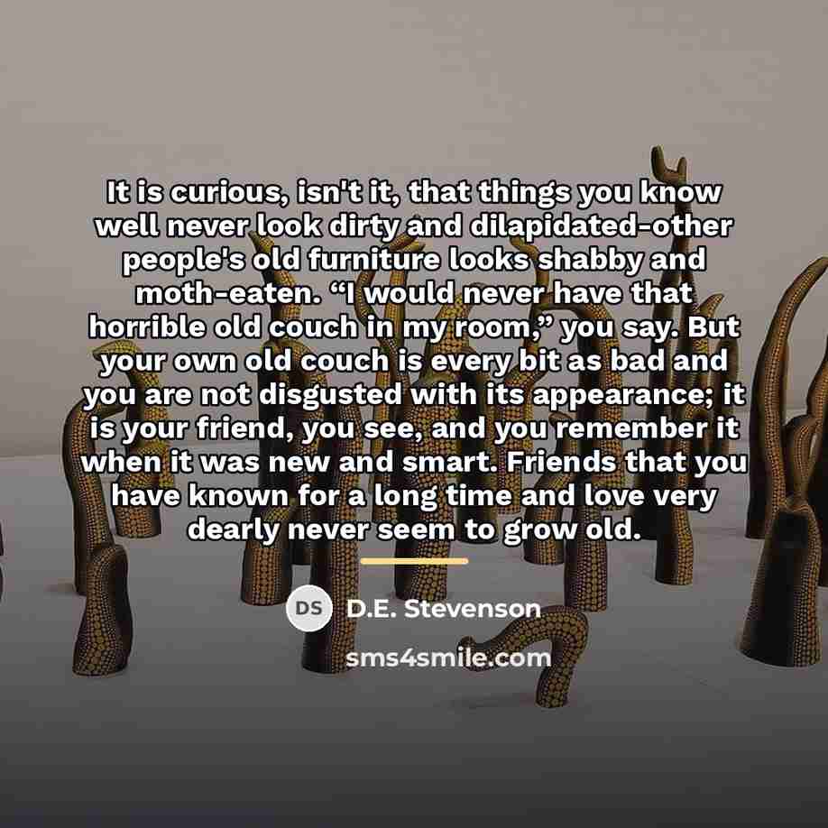 “It is curious, isn't it, that things you know well…” quote by D.E. Stevenson
