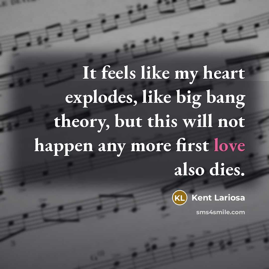“It feels like my heart explodes, like big bang theory,…” quote by Kent Lariosa