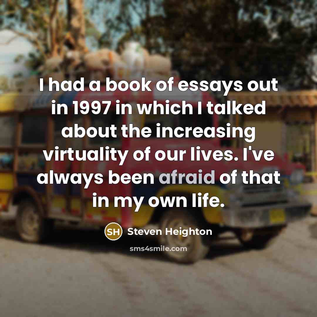“I had a book of essays out in 1997 in…” quote by Steven Heighton