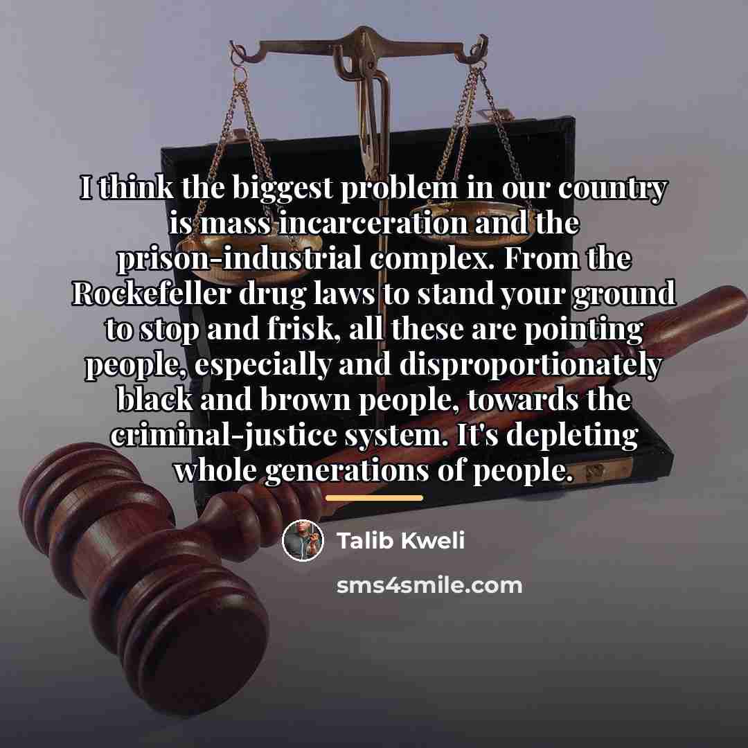 “I think the biggest problem in our country is mass…” quote by Talib Kweli