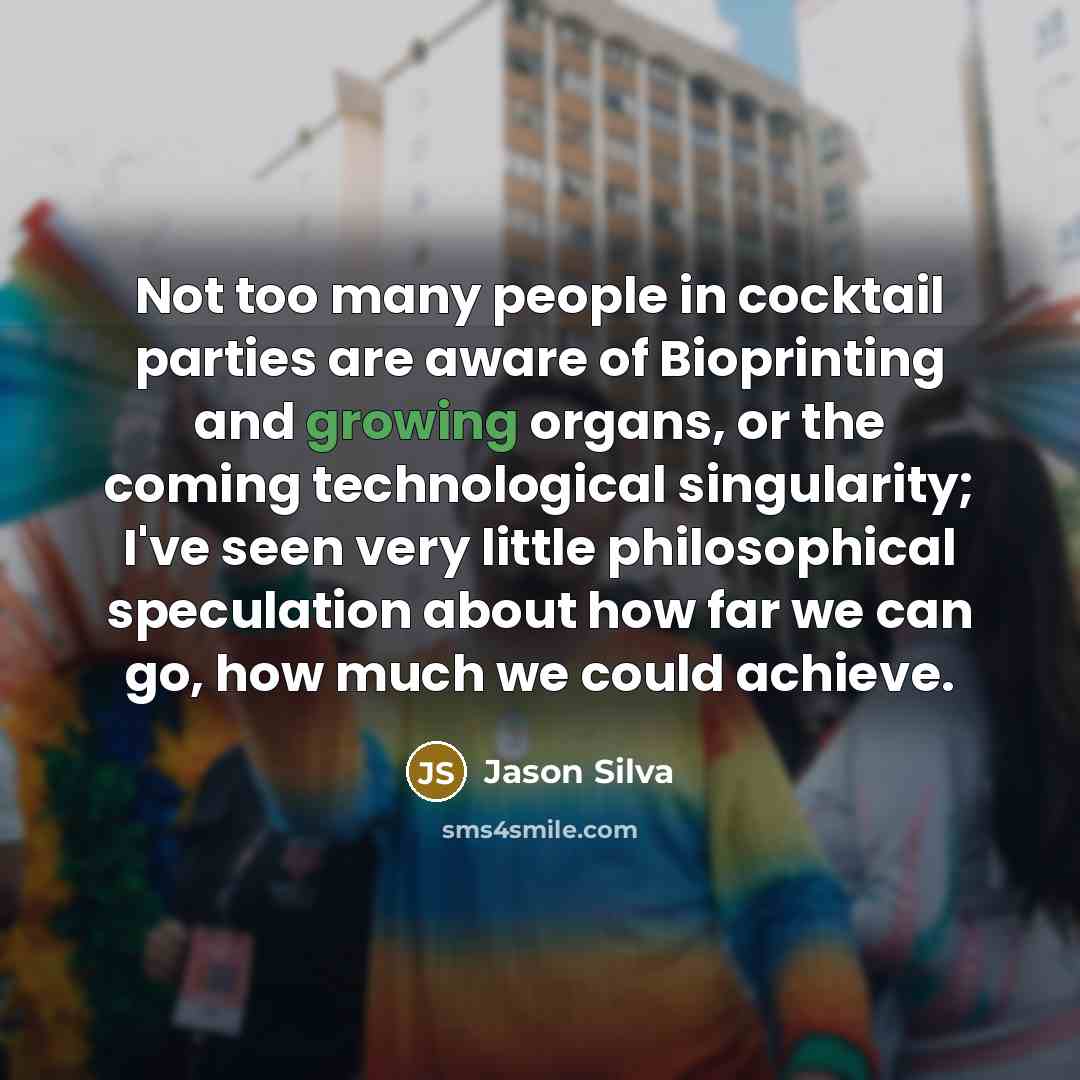 “Not too many people in cocktail parties are aware of…” quote by Jason Silva
