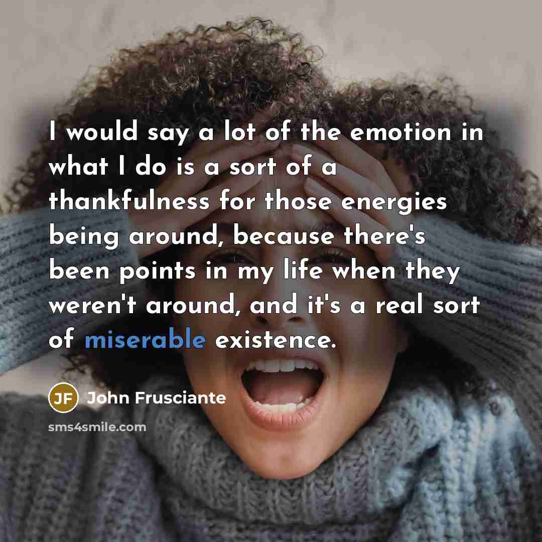 “I would say a lot of the emotion in what…” quote by John Frusciante