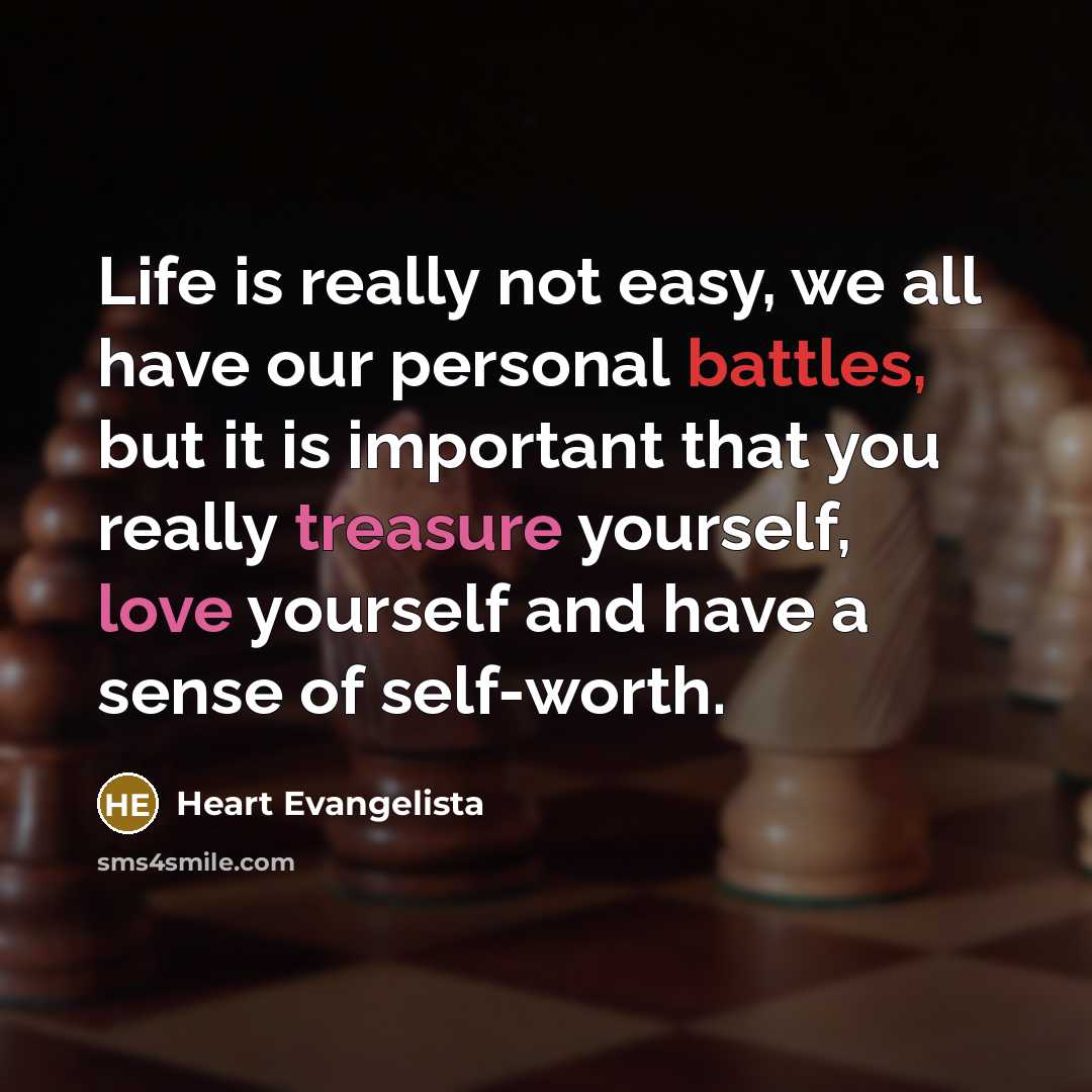 “Life is really not easy, we all have our personal…” quote by Heart Evangelista