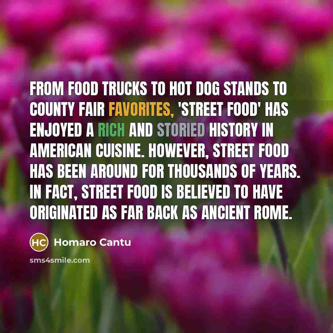 “From food trucks to hot dog stands to county fair…” quote by Homaro Cantu