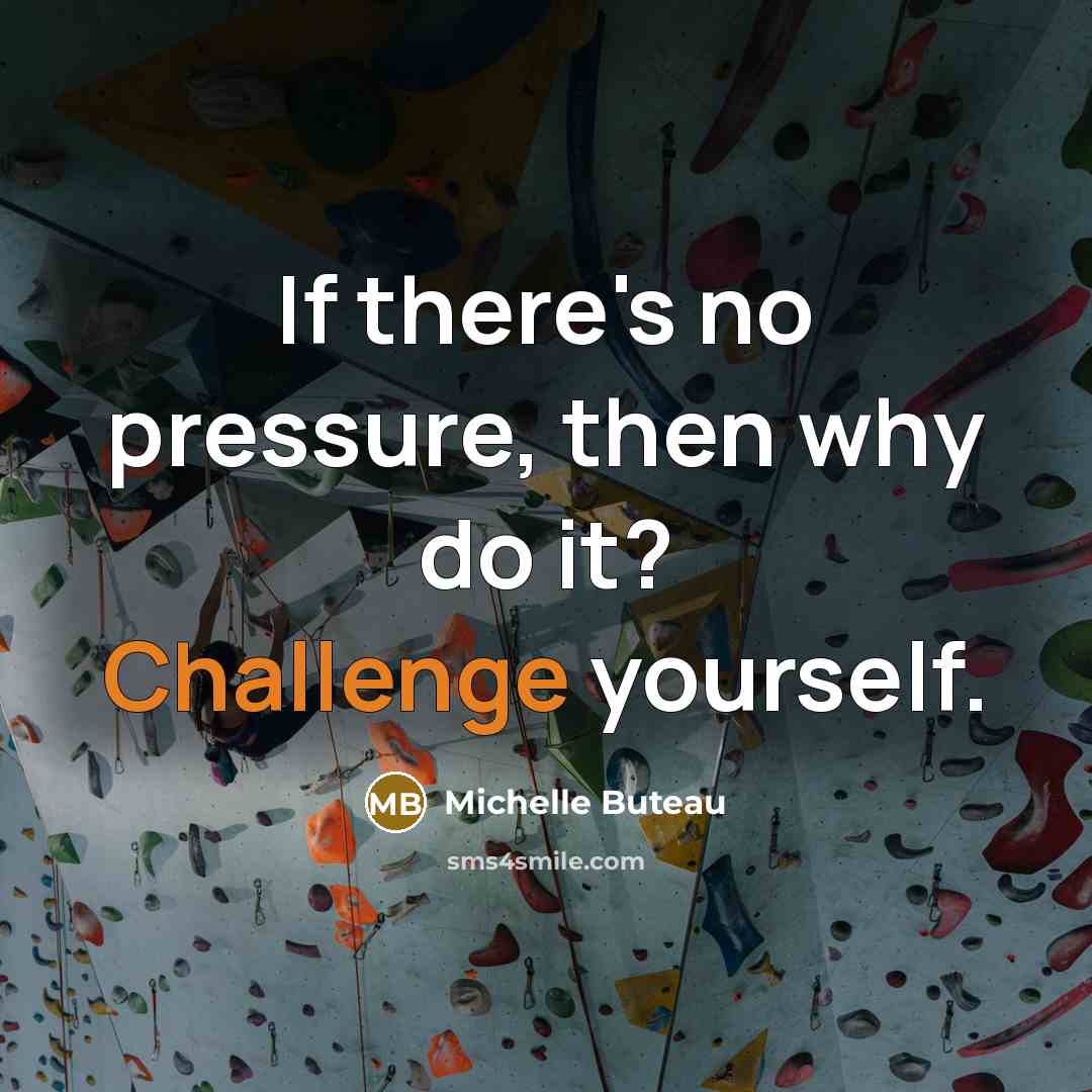 “If there's no pressure, then why do it? Challenge yourself.…” quote by Michelle Buteau