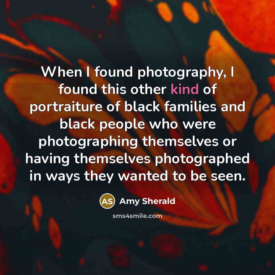 “When I found photography, I found this other kind of…” quote by Amy Sherald