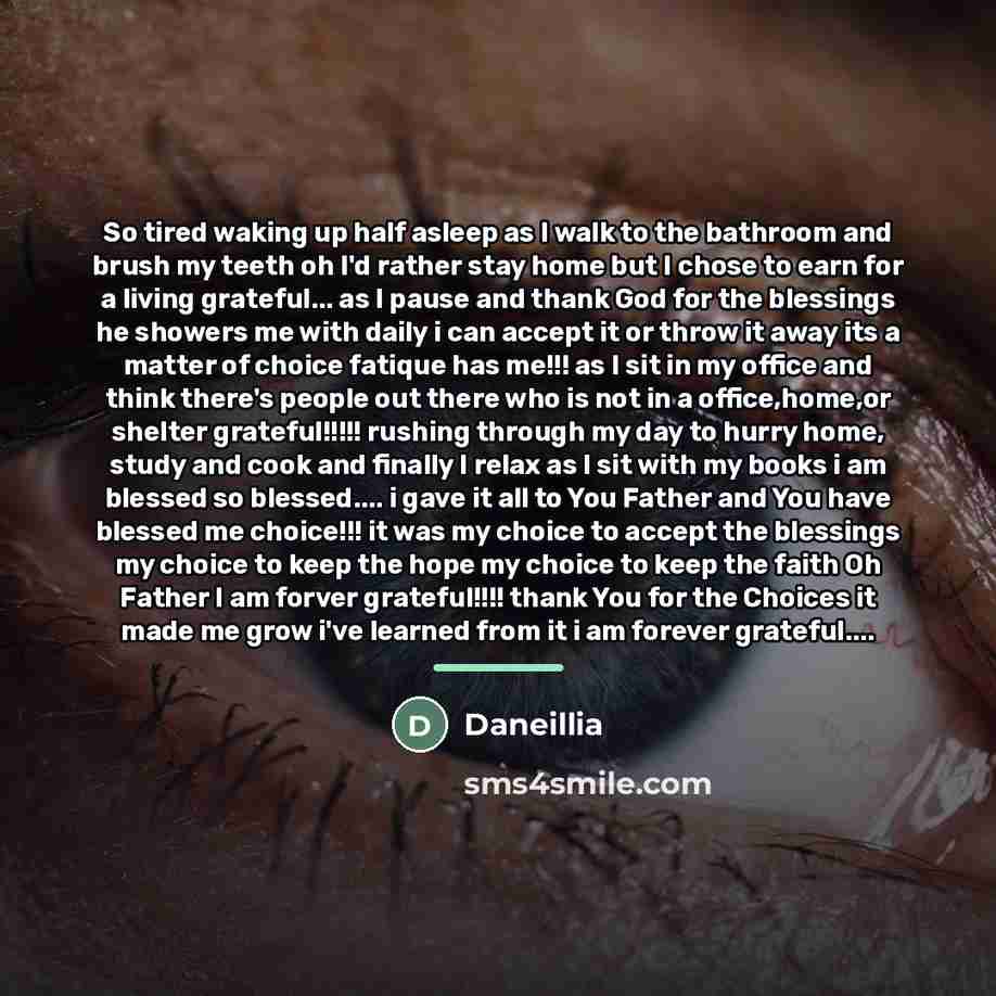 “So tired waking up half asleep as I walk to…” quote by Daneillia