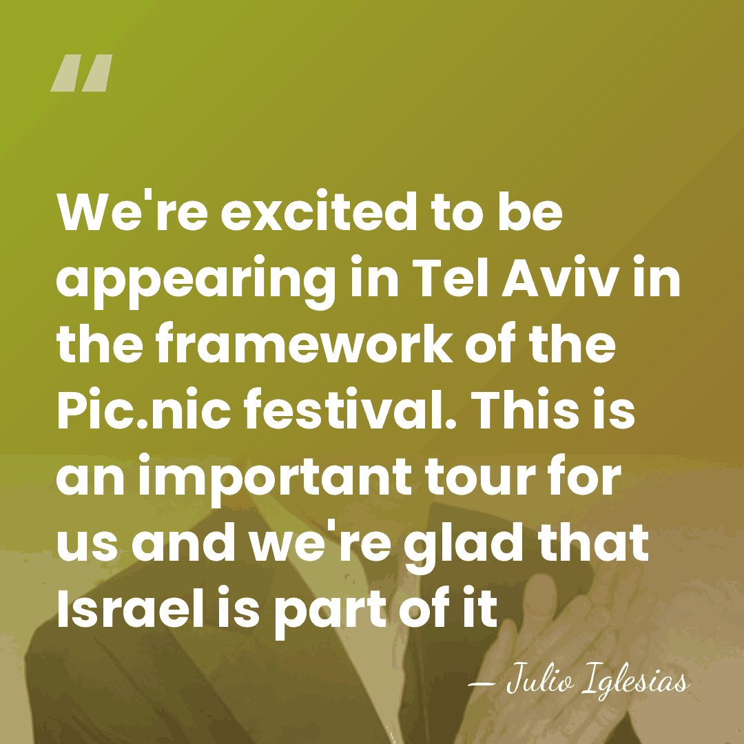 We're excited to be appearing in Tel Aviv in the framework of&hellip; - Julio Iglesias