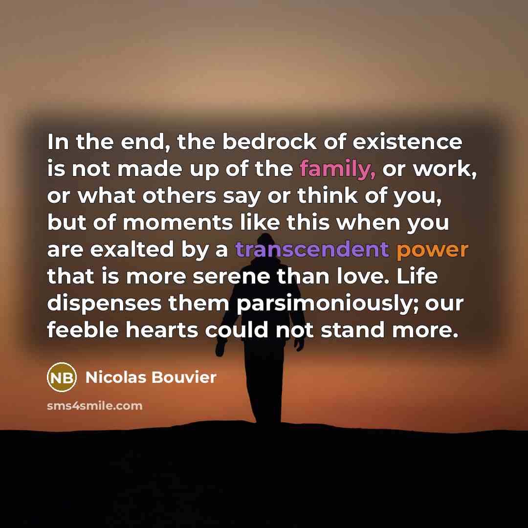 “In the end, the bedrock of existence is not made…” quote by Nicolas Bouvier