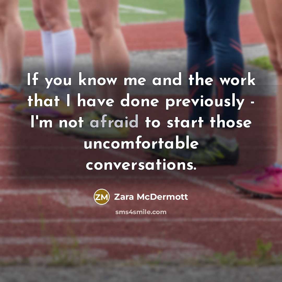 “If you know me and the work that I have…” quote by Zara McDermott