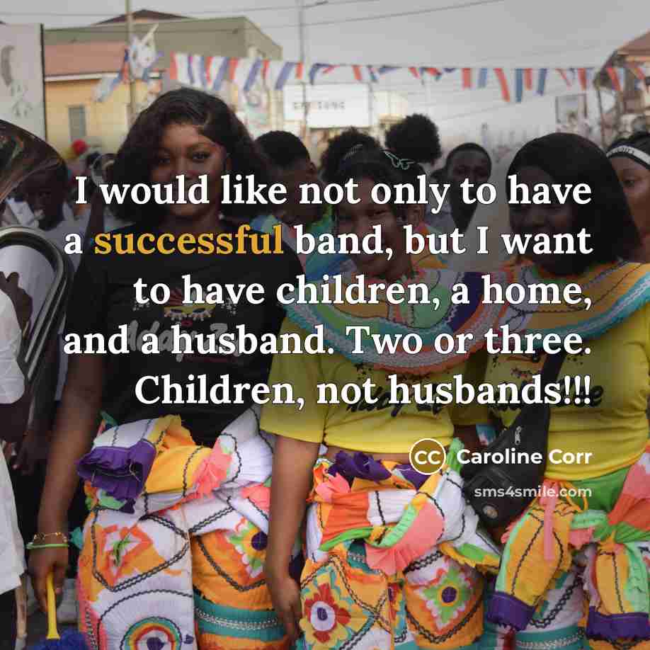 “I would like not only to have a successful band,…” quote by Caroline Corr