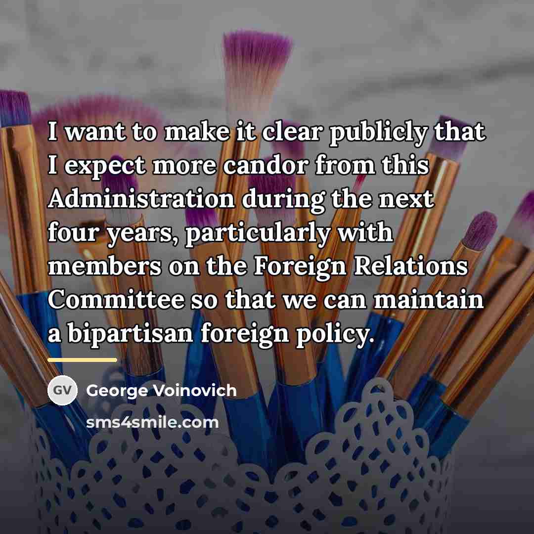“I want to make it clear publicly that I expect…” quote by George Voinovich